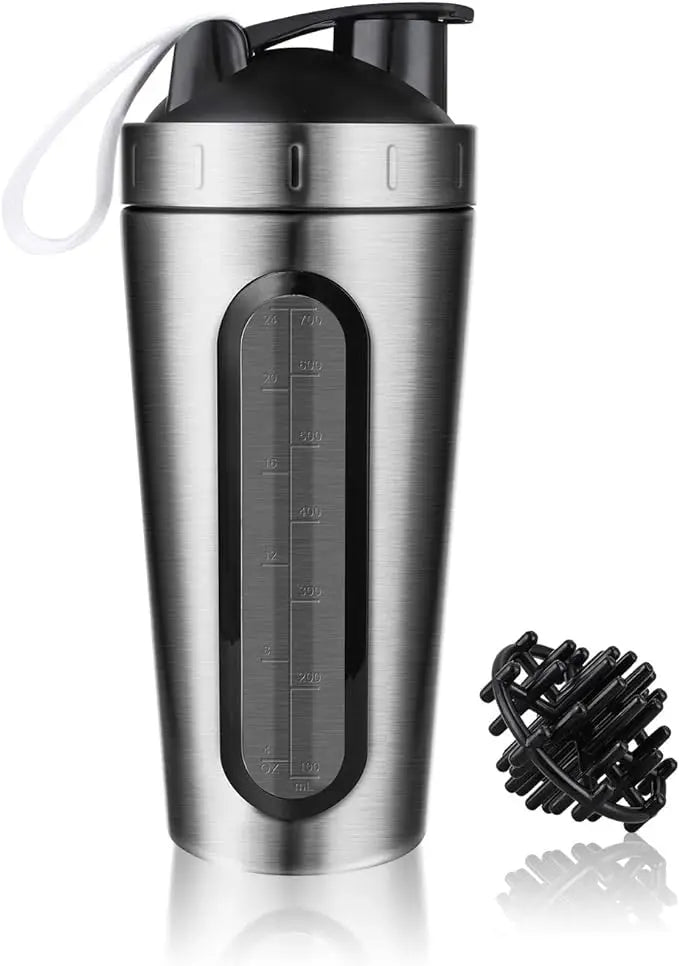28oz Protein Shaker Bottle Portable BPA Free Leak Proof Sport Cup with Visible Window and Mixing Ball for Gym Fitness Workout Zen fit plus