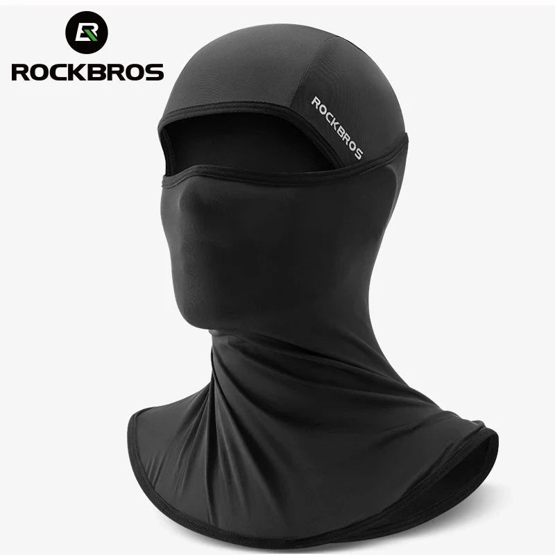 ROCKBROS Summer Ice Silk Bike Caps Anti-UV Sun Protection Breathable Bicycle Bandana Scarf Sports MTB Road Full Face Mask Cap Zen Fit Plus