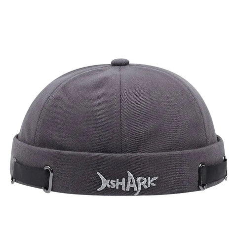 Vintage Brimless Hat Breathable Shark Beanie Hat Cotton Retro Men Adjustable Docker Cap Literary Sailor Cap Women Hip Hop Hat Zen Fit Plus