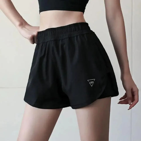 New Gym Sport Shorts Casual Outdoor Running Quick Dry Waist Women High Pieces Pants Shorts Short Two Training Elastic Short Q3O3 - Zen Fit Plus