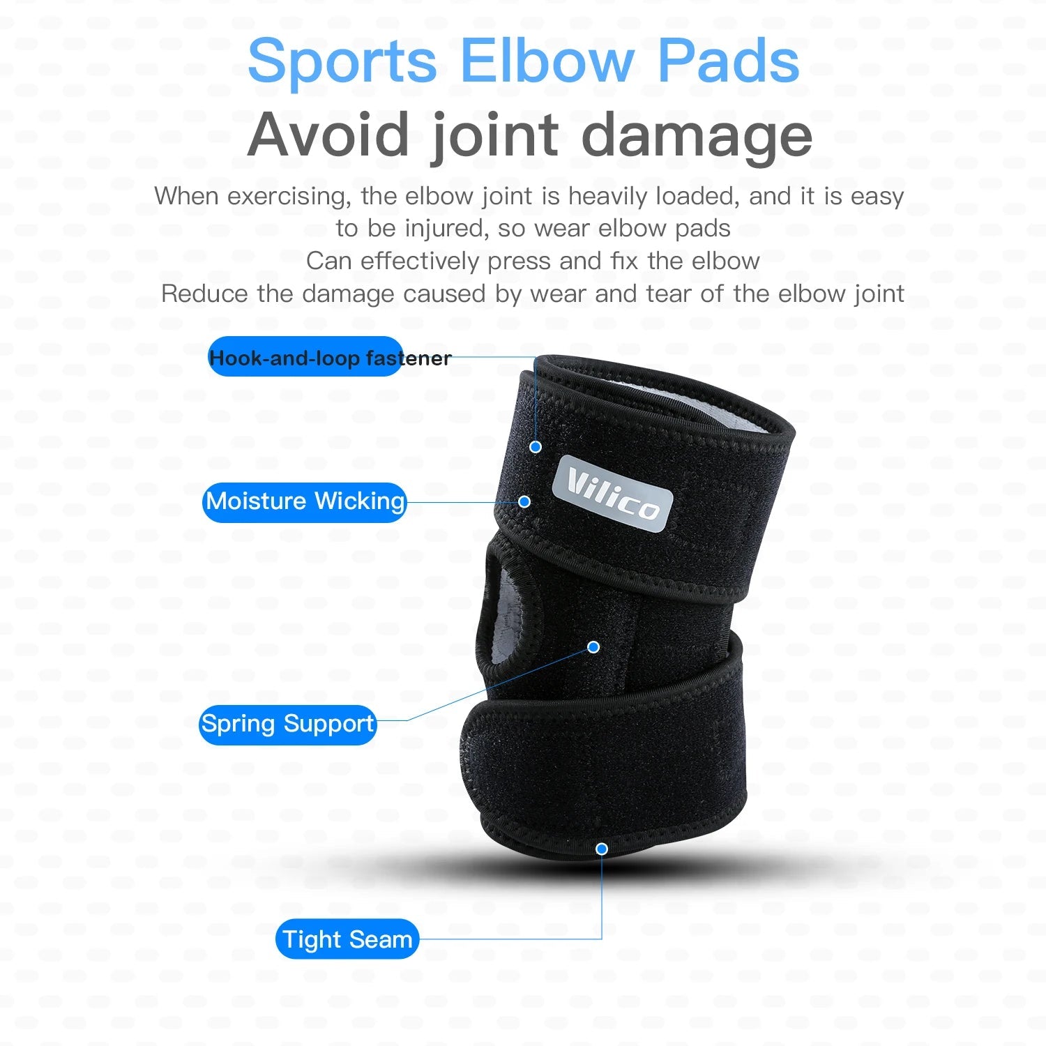 1PCS Adjustable Elbow Support Wrap Brace Pad Strong Basketball Sports Elastic Elbow Injury Pain Relief Protector Zen fit plus