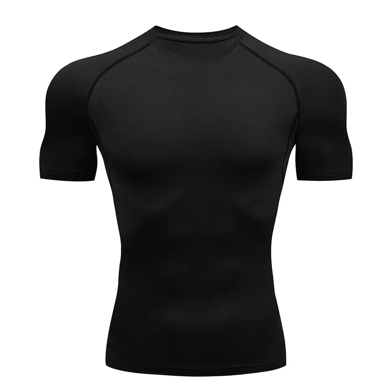 Men's Running Compression Shirts Short Sleeve Sport Gym Tees Fitness Quick Dry Sweatshirt Jogging Tracksuit Athletic Shirt Tops Zen fit plus