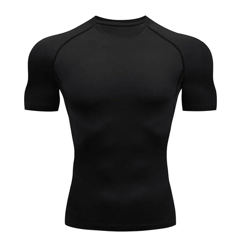 Men's Running Compression Shirts Short Sleeve Sport Gym Tees Fitness Quick Dry Sweatshirt Jogging Tracksuit Athletic Shirt Tops Zen fit plus