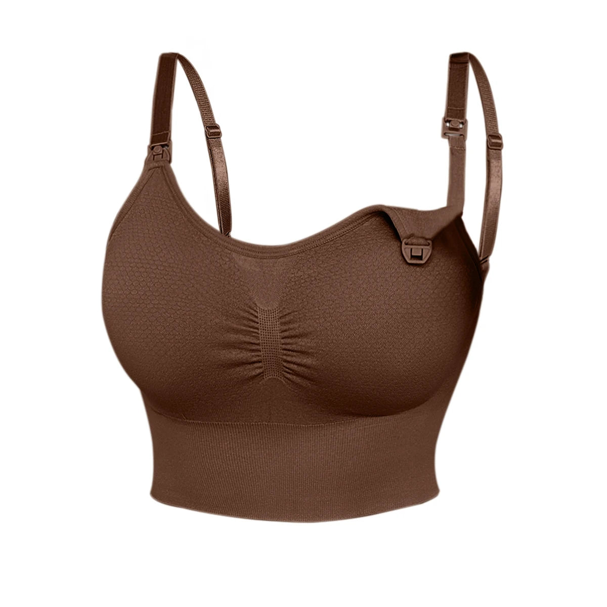High Quality Women'S Nude Nursing Bra With Wireless Hooks Detachable Padding Comfortable Top Foldable Nursing Bra Zen Fit Plus