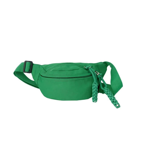 Canvas Children Bag Fashion Water Proof Large Capacity Crossbody Bag Zipper Solid Color Shoulder Bag Fanny Pack Hip Purse Zen fit plus