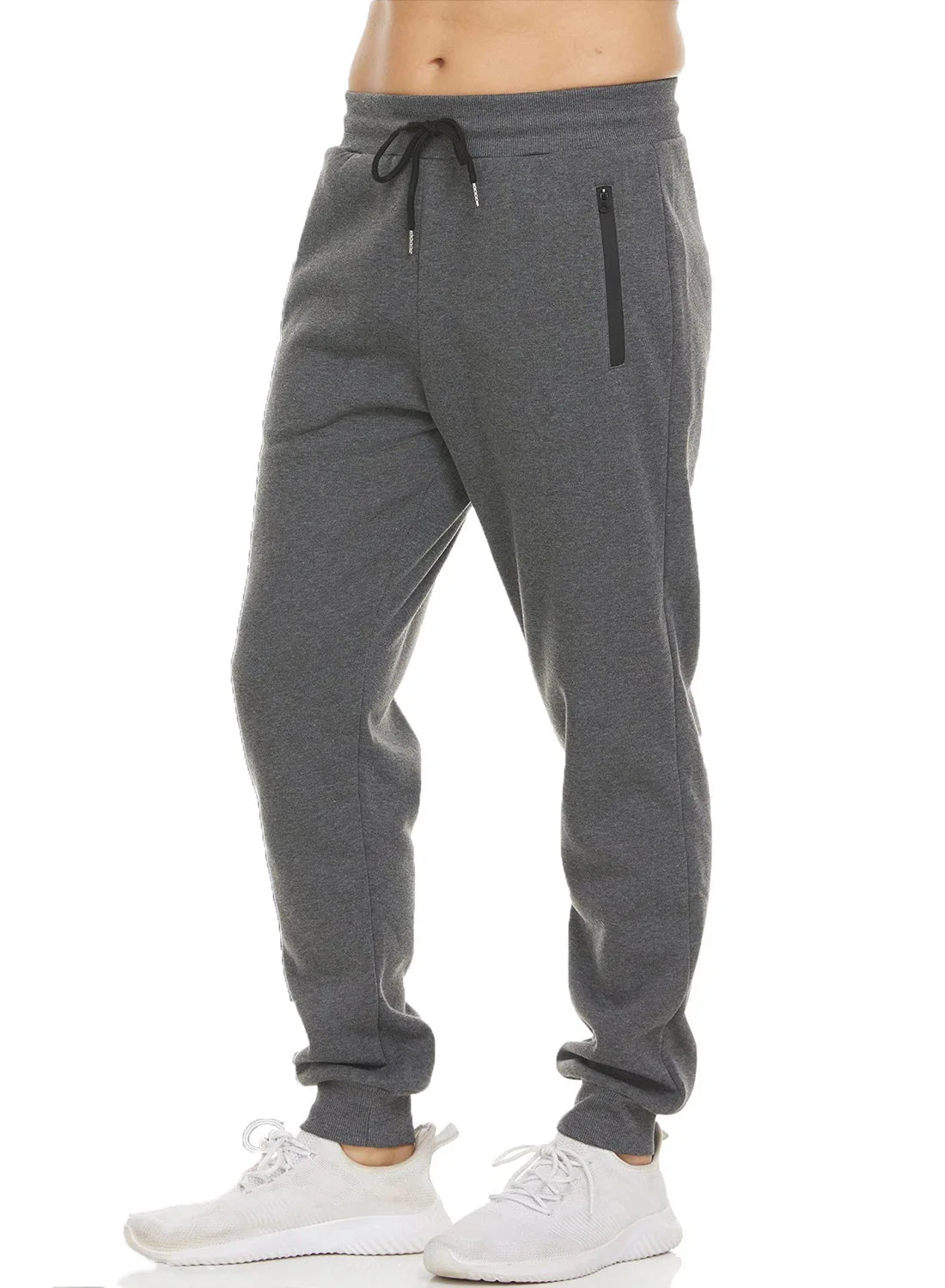 Unisex Sweatpants Side Zipper Pockets Men Joggers Track Pants Elastic Waist Sport Casual Trousers Baggy Fitness Gym Clothing Zen fit plus