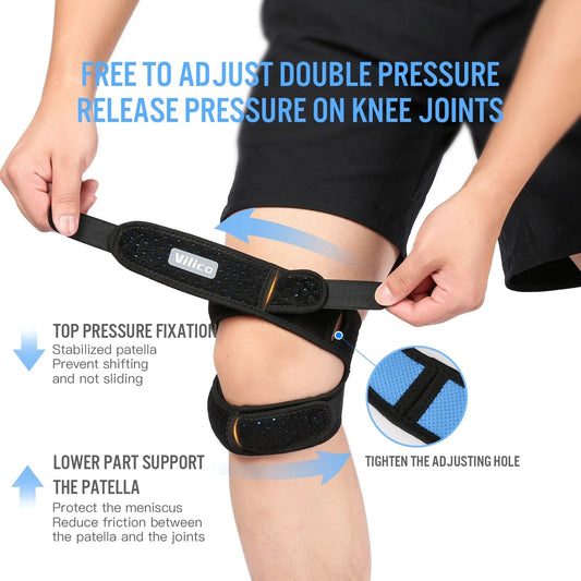 1/2Piece Patellar Tendon Support Strap Adjustable Knee Strap for Exercise Running Fitness Compression Knee Support Zen Fit Plus