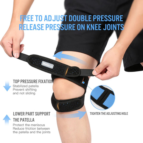 1/2Piece Patellar Tendon Support Strap Adjustable Knee Strap for Exercise Running Fitness Compression Knee Support Zen Fit Plus
