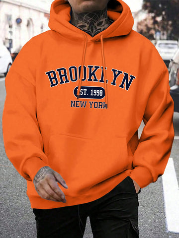 Brooklyn Est 1998 New York Printing Men Hoodies Harajuku Crewneck Hoodie Fashion Oversize Hoody Autumn Comfortable Tracksuit Zen fit plus