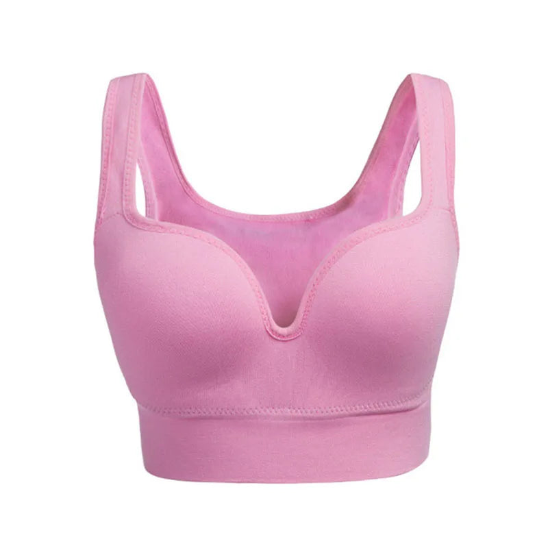 Women Wireless Sports Bra Fitness Running Vest Gym Workout Underwear Padded Tops Bralette Breathable Brassiere Push Up Bras Zen fit plus