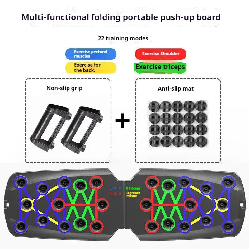 Foldable Multi-Functional Push Up Board Chest Abs Training Equipment Portable Home Gym Fitness Tool for Men Core Workout - Zen Fit Plus