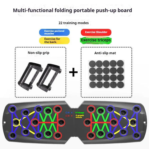 Foldable Multi-Functional Push Up Board Chest Abs Training Equipment Portable Home Gym Fitness Tool for Men Core Workout - Zen Fit Plus