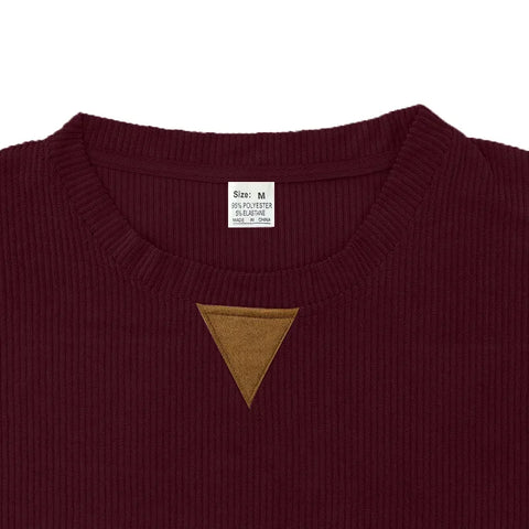 2024 hot-selling spring and autumn European size men's round neck casual stand-up collar corduroy long-sleeved sweater men - Zen Fit Plus
