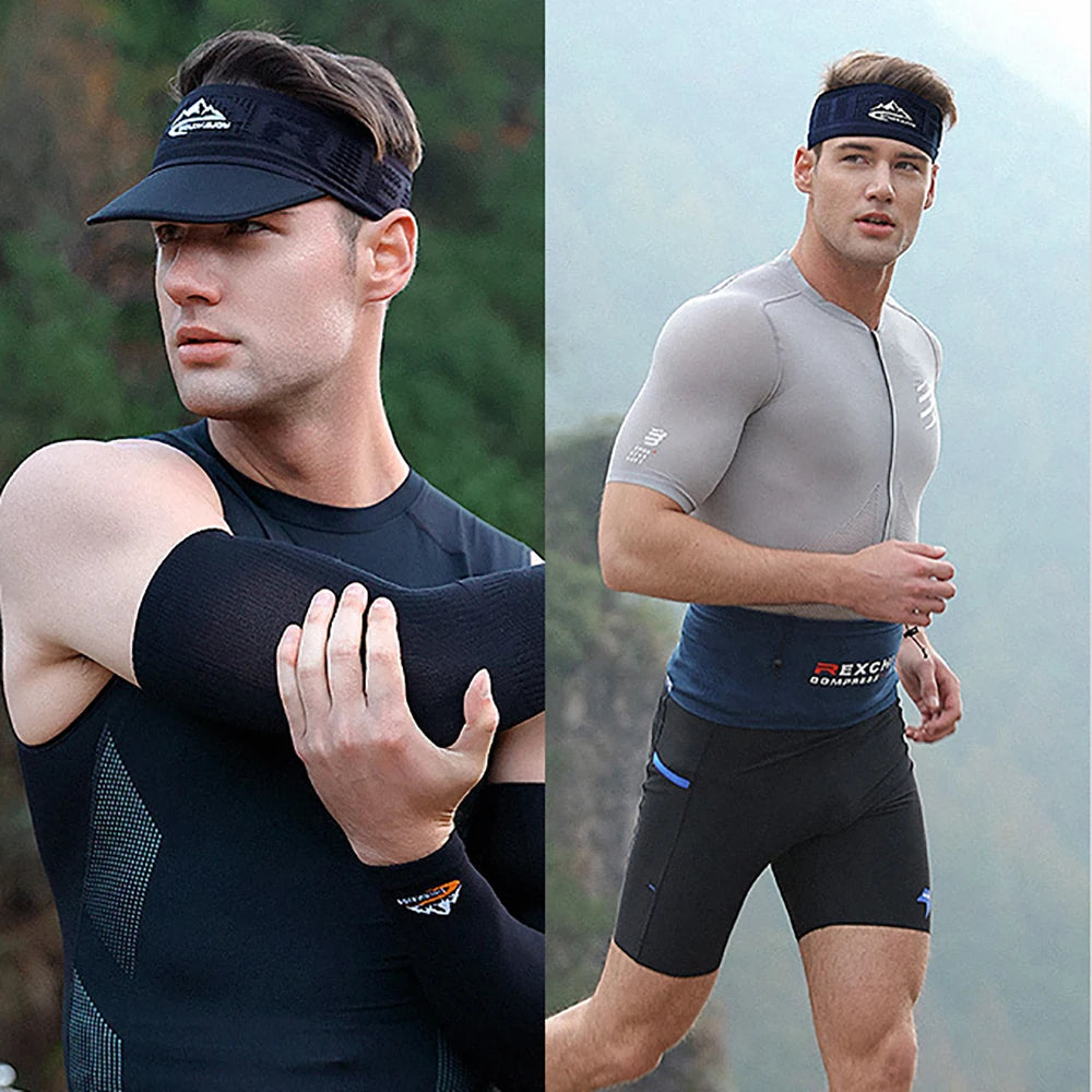 Sports Headband Cycling Headwear Men Women Elastic No Slip Band Basketball Gym Fitness Tennis Sun Protection Hat Unisex Zen fit plus