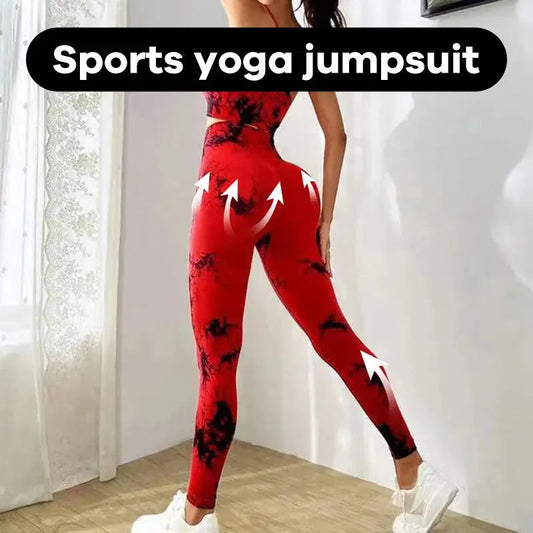 Tie Dye Yoga Women's Tracksuit Fitness Yoga Sets Sportswear Workout Bra+High Waist Leggings Gym Clothing Seamless Sports Suits Zen fit plus