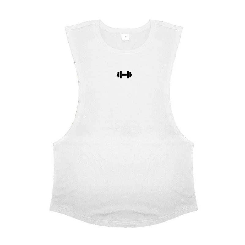 Gym Fitness Training Vests Cotton Breathable Side Slits Tank Tops Mens Bodybuilding Muscle Sleeveless Singlets Workout Shirts Zen fit plus