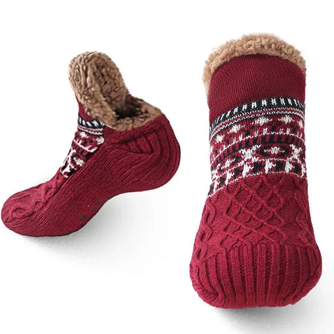 Super Warm Winter Non-slip Floor Socks Women Men Snow Socks Sleep Carpet Socks Slippers Socks Women Velvet Boot Unsiex Home Wear - Zen Fit Plus