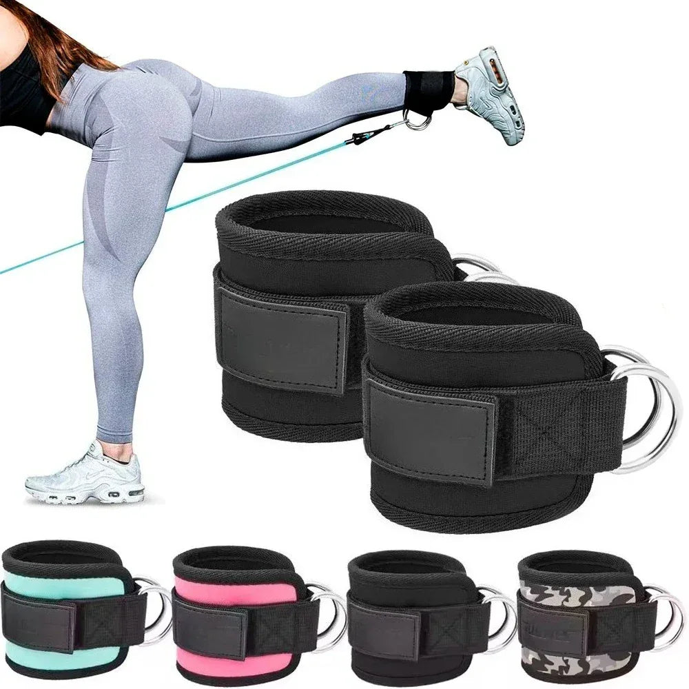 Adjustable Padded Ankle Wrist Cuffs Padded Straps D-Ring Glute Kickback for Cable Machine, Ideal for Glutes Exercises - Zen Fit Plus