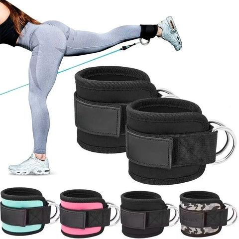 Adjustable Padded Ankle Wrist Cuffs Padded Straps D-Ring Glute Kickback for Cable Machine, Ideal for Glutes Exercises - Zen Fit Plus