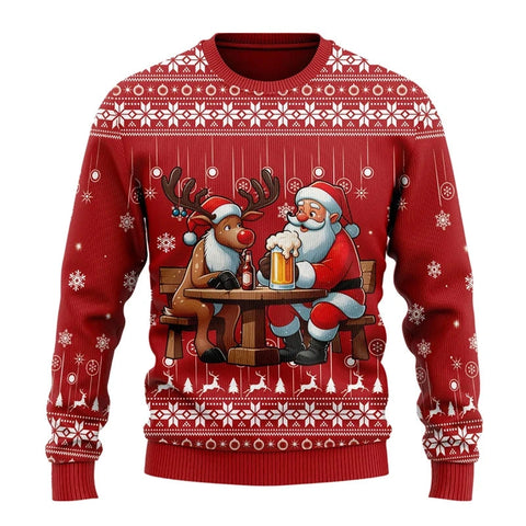 Fashion Beer Ugly Christmas Sweater For Women Clothes Hip Hop Bar Party Men Sweatshirts Casual Male Pullovers Beers Tracksuit Zen Fit Plus