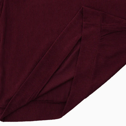 2024 hot-selling spring and autumn European size men's round neck casual stand-up collar corduroy long-sleeved sweater men - Zen Fit Plus