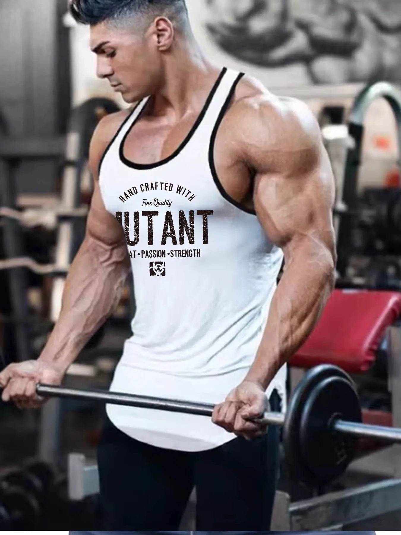 Summer New Fitness Sports Tank Top for Men's Quick Drying, Breathable and Stretching Sleeveless T-shirt Fashion Men's Sweetheart Zen fit plus