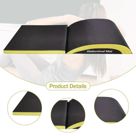 Ab Exercise Mat Tailbone Protection Core Training Foldable Lumbar Support Exerciser Sit up Pad Cushion Ab Workout Equipment Zen Fit Plus