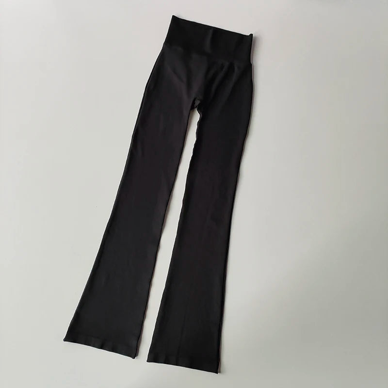 High Waisted Compression Without Awkward Lines Micro Flared Yoga Outdoor Wear Seamless Elastic Fitness Pants Lifting Leggings Zen fit plus