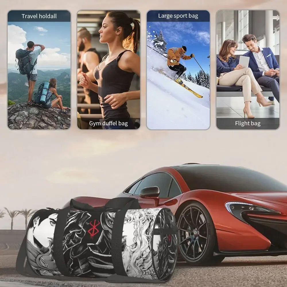 Japanese Anime Bereserk Printed Sports Bags Fashion Cool Training Gym Bag Large Cute Handbags Couple Design Outdoor Fitness Bag - Zen Fit Plus