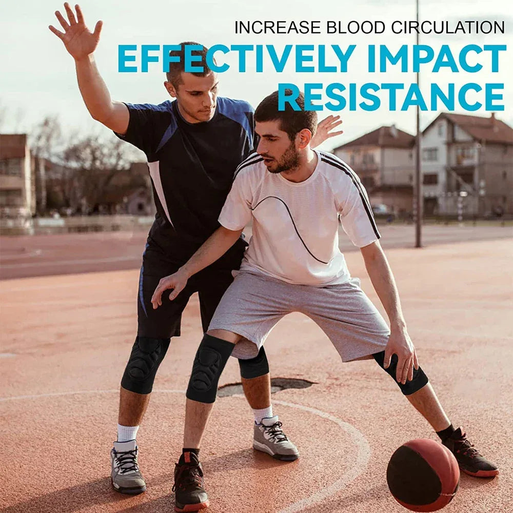 1Pair Knee Elbow Pads,Thick Sponge Collisioned Kneepads for Sports,Protective Knee Support Sleeve for Basketball Running Cycling - Zen Fit Plus