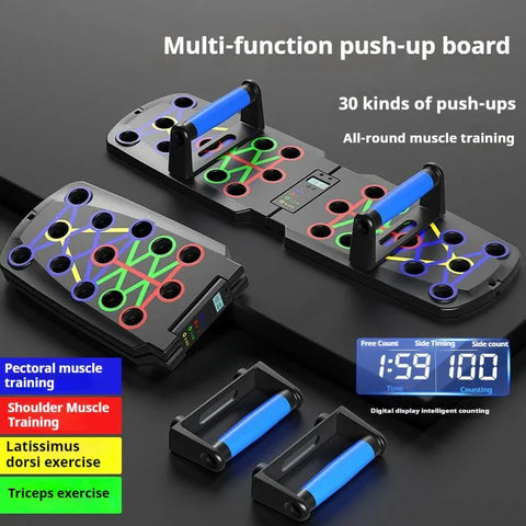 Foldable Multi-Functional Push Up Board Chest Abs Training Equipment Portable Home Gym Fitness Tool for Men Core Workout - Zen Fit Plus