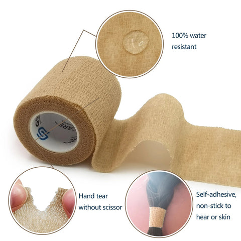 Self Adhesive Elastic Bandage Sports Tattoo Breathable Cohesive Waterproof Tape Wrap Elastoplast for Injury Finger Wrist Ankle Zen fit plus