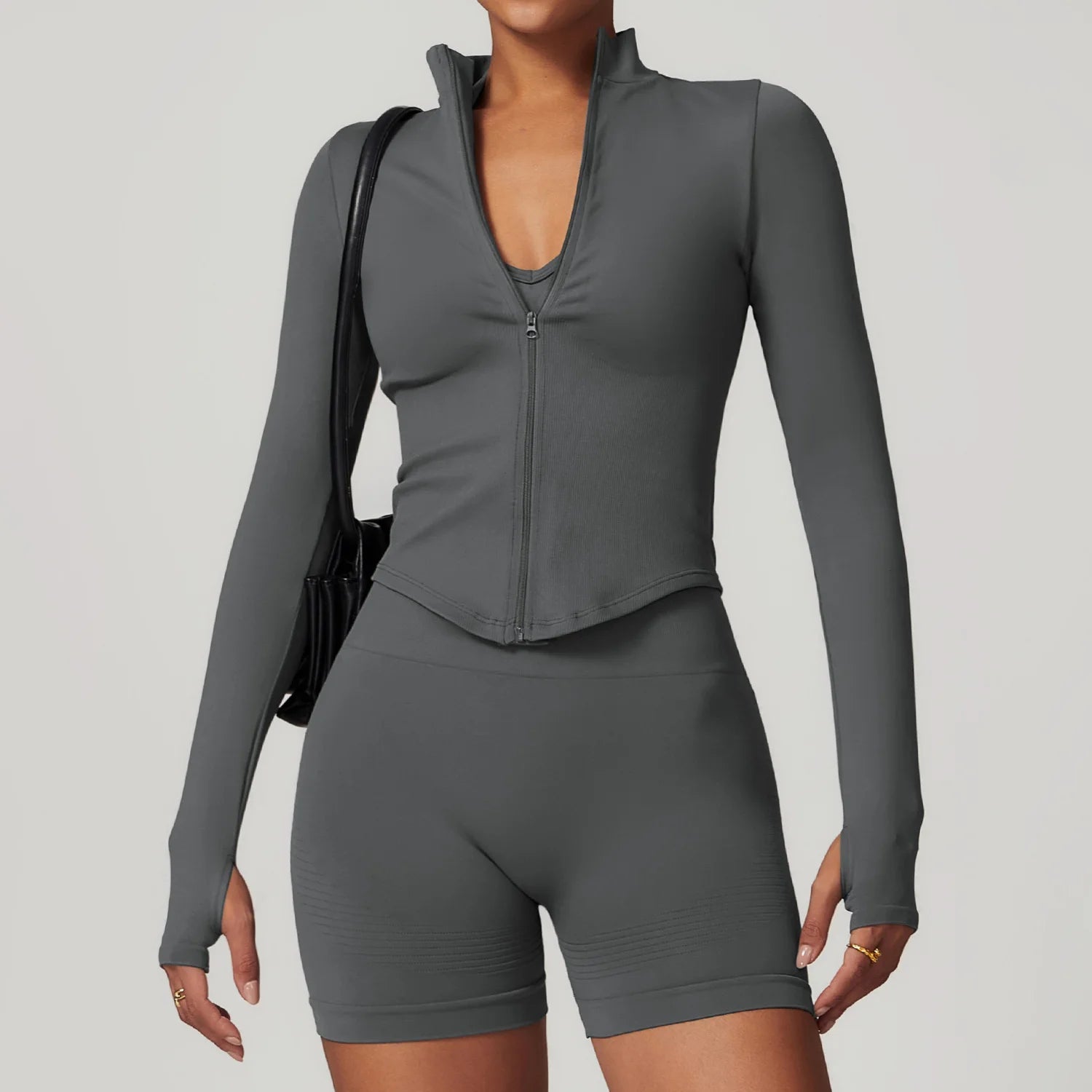 Hearuisavy Autumn Running Zipper Workout Jacket Women Long Sleeve Sportswear Gym Top Female Quick-Dry Yoga Clothing Sport Coat Zen fit plus