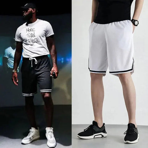 Summer Sports Shorts Men's Casual Five-point Pants Trend Loose Basketball Outer Wear Big Pants Pants Mesh Thin Section Zen fit plus
