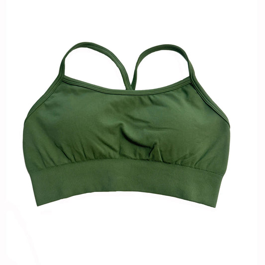 Dynamic Backless Sports Bra Women Seamless Yoga Top Bra Medium Support Padded Gym Crop Top Stretchy Fitness Sports Top Zen fit plus
