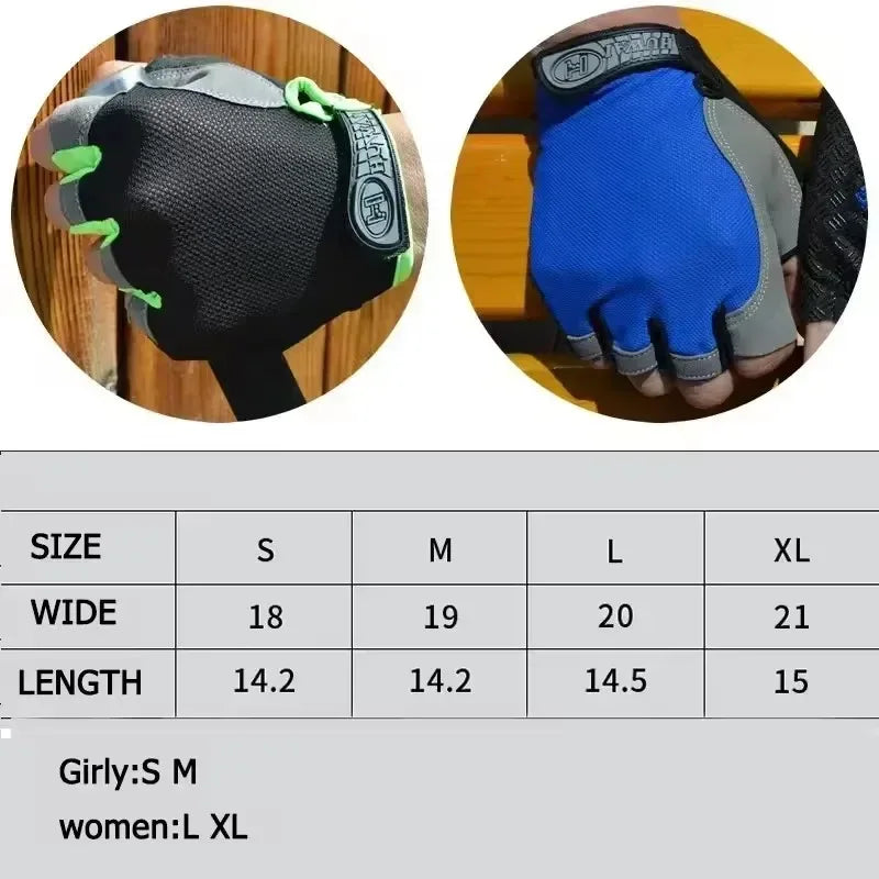 Men's Breathable Anti-slip Cycling Bicycle Gloves Half Finger Women's Gym Mitten Fitness Sport Training Fitness Gloves - Zen Fit Plus