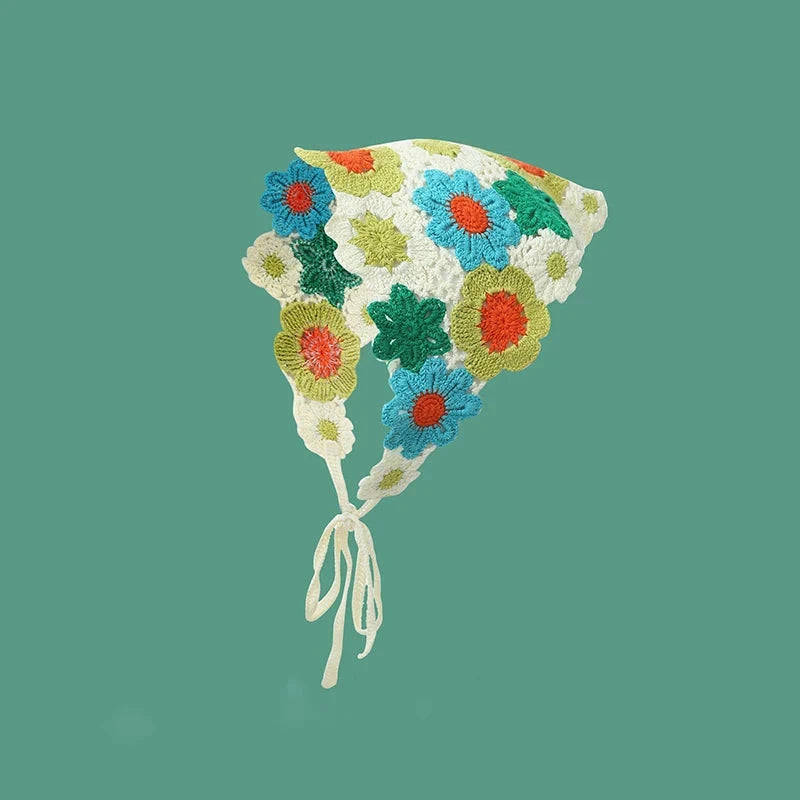 Elegant Knitted Triangle Scarf Headband for Women Fashion Girl strawberry Versatile pattern Hair Band Hair Accessory Zen Fit Plus