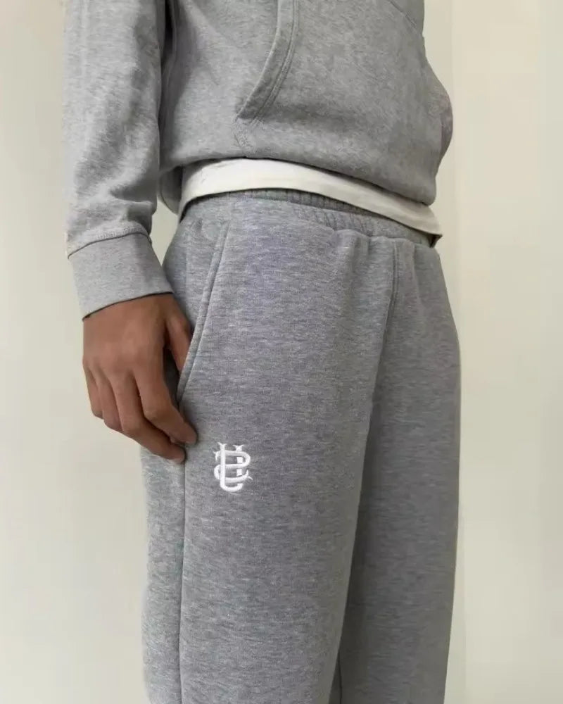 Y2K Letter Zipper Hoodie Men Women Harajuku Fashion Letter Embroidery Pants Retro Oversized Hoodie Sweatshirt Zipper 2pcs Sets Zen fit plus