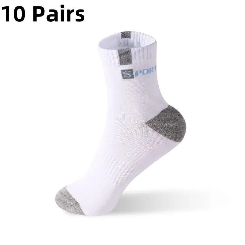 5 /10Pairs Men Bamboo Fiber Autumn Winter Men Socks Breathable Cotton Sports Sock Breathable Deodorant Business Socks Size 37-43 Zen fit plus