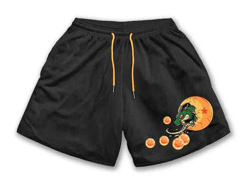 Anime Casual Shorts Men Women Manga Cartoon Sports Gym Shorts Fitness 3D Print Quick Dry Mesh Board Shorts Summer Male Zen fit plus