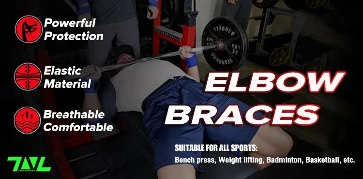 1PC PSIII 150cm Premium Elbow Pads Wrap Strap Bandage Brace Support Gym Fitness Sport Protecter for Weightlifting Bench Press - Zen Fit Plus