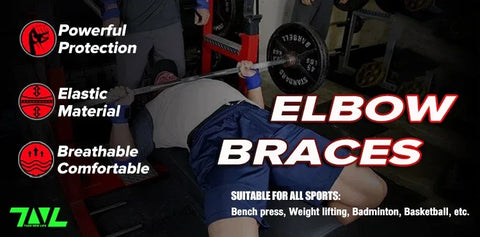 1PC PSIII 150cm Premium Elbow Pads Wrap Strap Bandage Brace Support Gym Fitness Sport Protecter for Weightlifting Bench Press - Zen Fit Plus