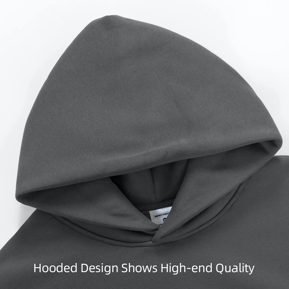 16.9oz 480gsm Heavy Weight Cotton Plus Velvet Hooded Sweater Men Thickened Tight Polar Fleece Pullover Hoodie Women Sweatshirt Zen fit plus