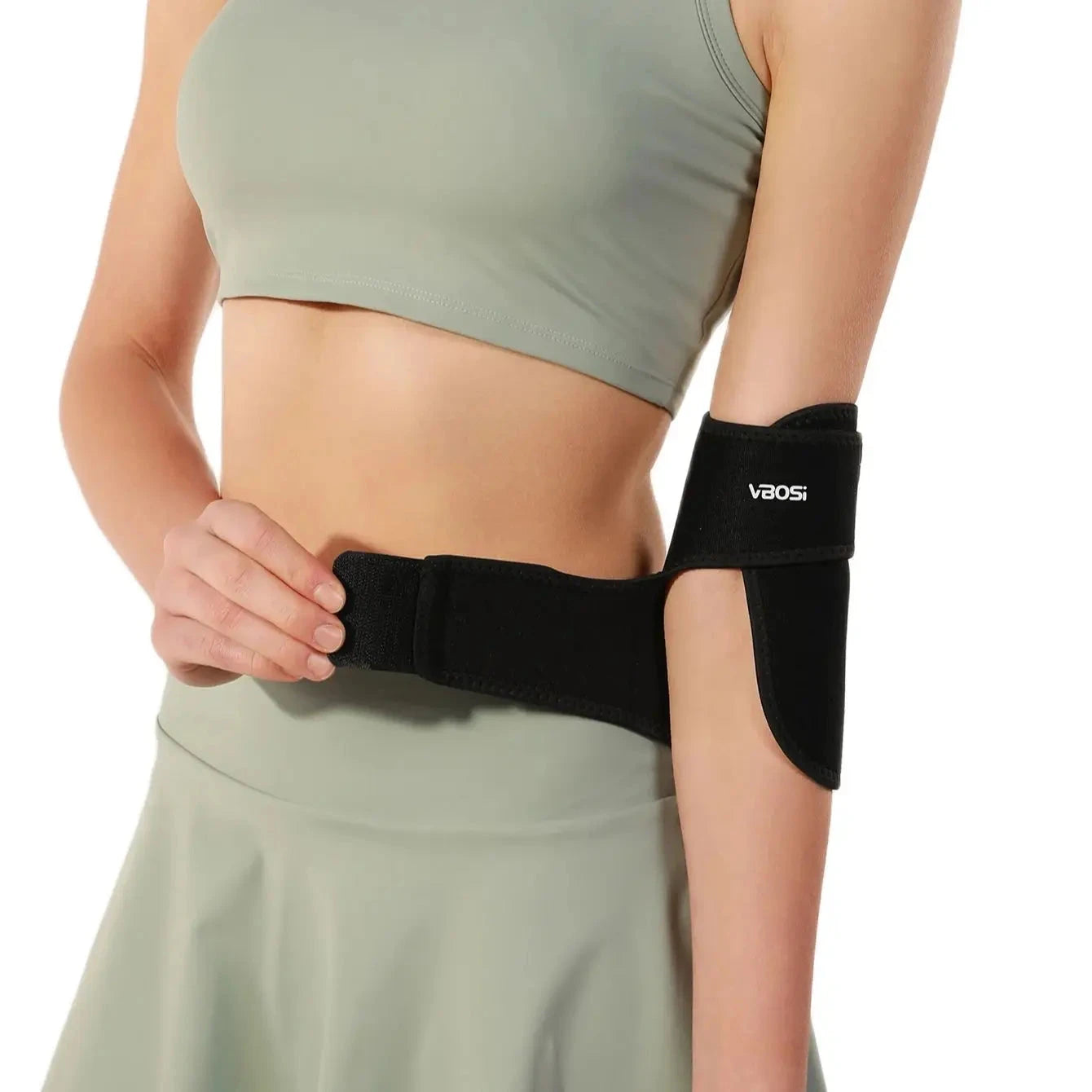 1 Piece Adjustable Neoprene Elbow Support Brace - Comfortable Sports Fitness Protector for Men and Women Zen Fit Plus