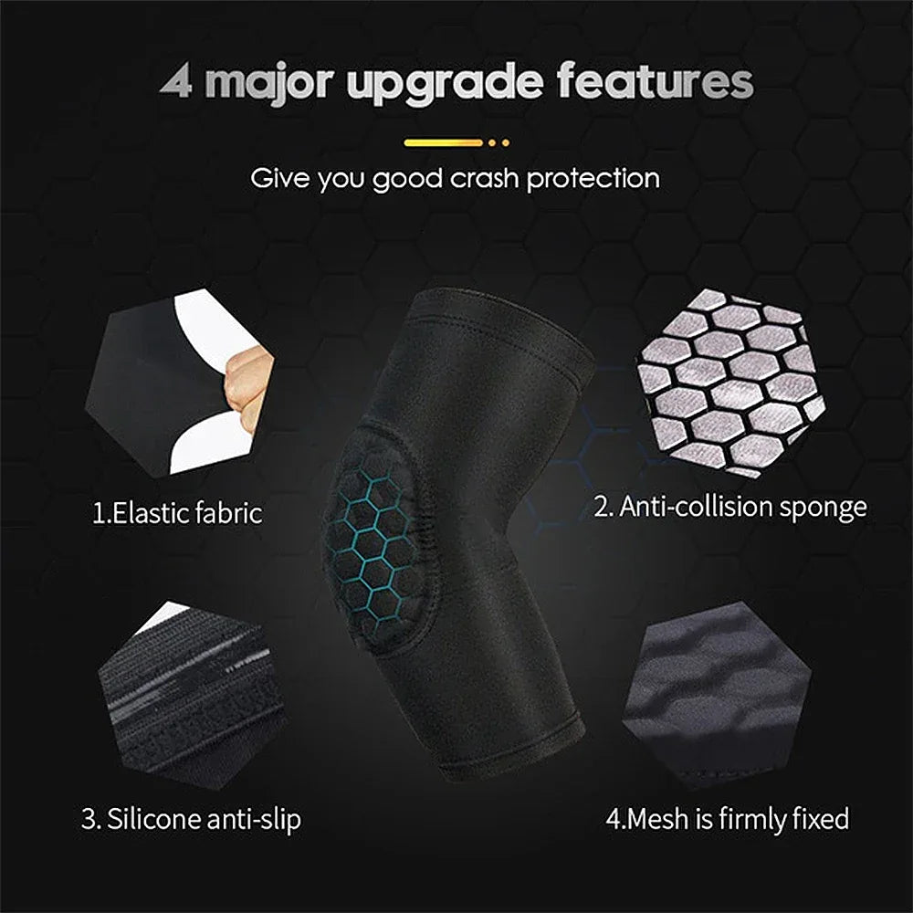1 PC Sports Elbow Support Sleeve Honeycomb Paded Arm Joint Protector Breathbable Elbow Pads Cycling Running Basketball Arm Guard - Zen Fit Plus