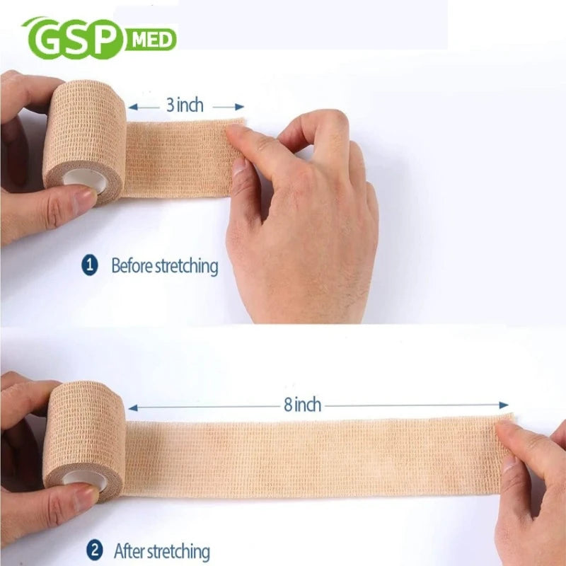 Self Adhesive Elastic Bandage Sports Tattoo Breathable Cohesive Waterproof Tape Wrap Elastoplast for Injury Finger Wrist Ankle Zen fit plus