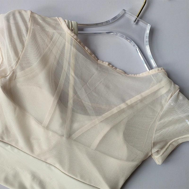 Women's Pilates Training Fitness Suit Chest Cushion Yoga Suit Top Quick Drying High-end Feeling Sports Short Sleeved Breathable - Zen Fit Plus