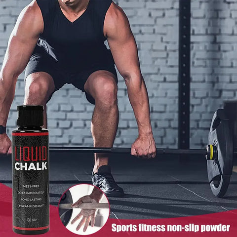 50ml/100ml Liquid Chalk Sweat-Resistant Workout Magnesium Powder Anti-slip Cream Grip Weight Lifting Climbing Gym Sports Chalk - Zen Fit Plus