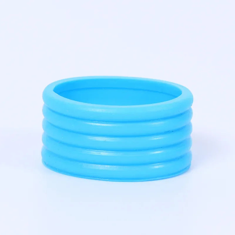 Silicone Tennis Racket Grip Ring Handle Closure Rubber Sweat-absorbing Band Fixed Stretchable Handle Tennis Accessories 4Pcs - Zen Fit Plus