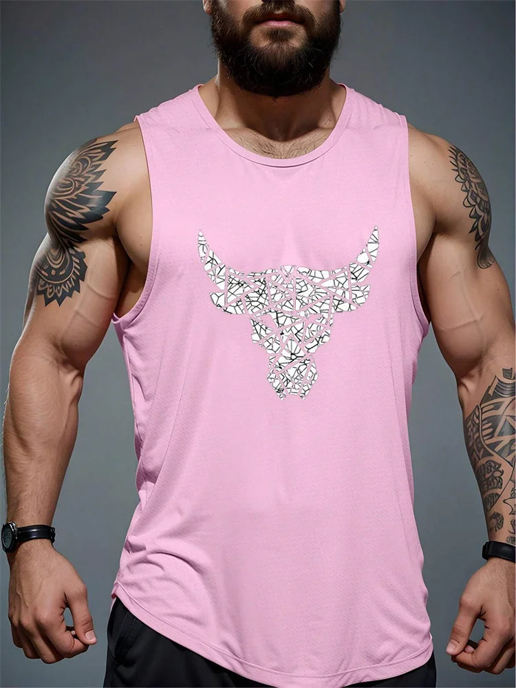 Summer New Trend Men's Pull-Over Crew Neck Vest Mesh Fitness Breathable Vest Blazer Men's Quick Drying Sweat Absorption T-Shirt Zen fit plus